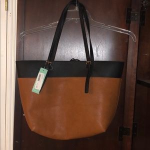 Cognac and Black bag